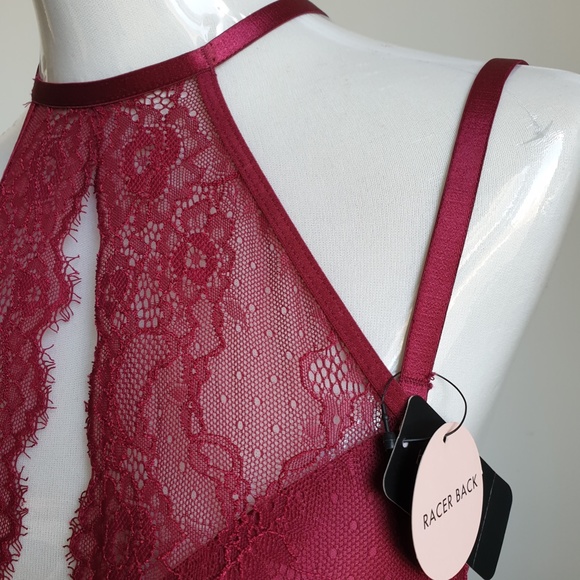 NWT Bras N Things dark red halter convertible bra, 10DD / 32DD - Picture 2 of 4
